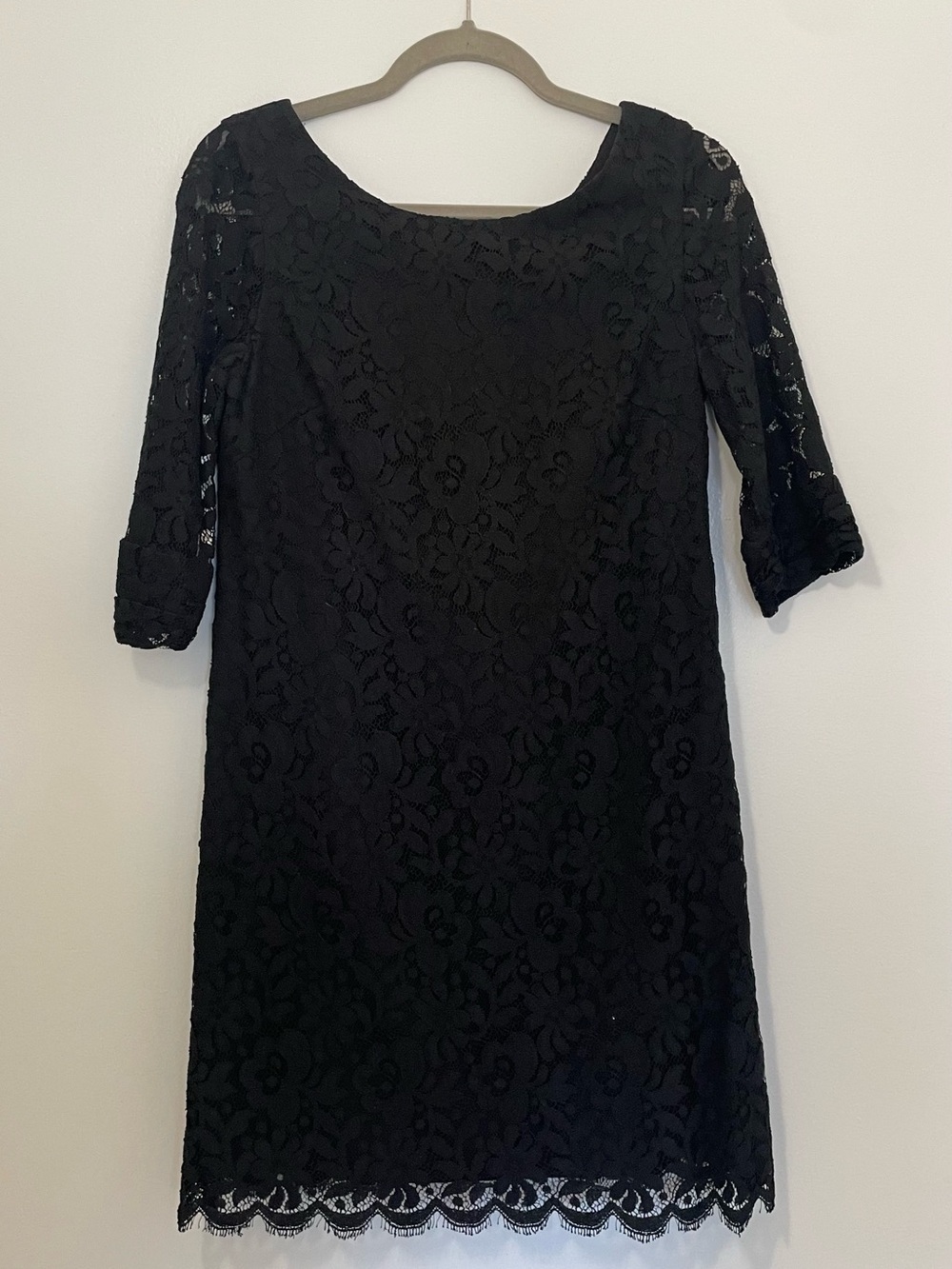 Shoshanna Black Floral Lace Mini Dress